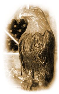 Large Carved Wooden Eagle